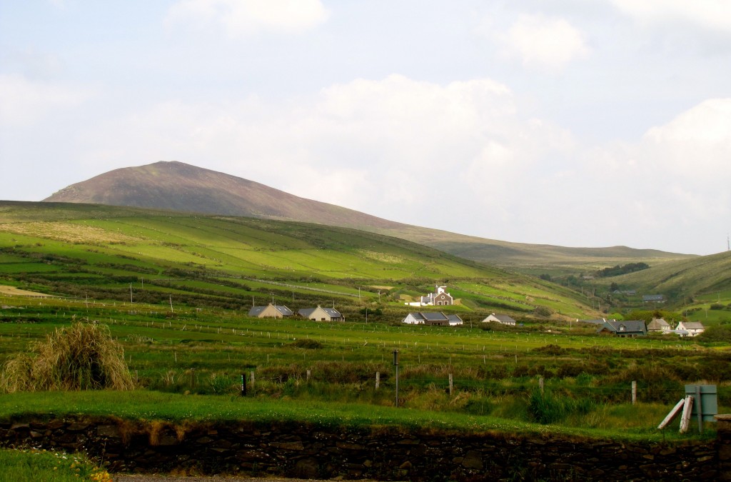 The land on the Dingle coast opposite the Blaskets is still pretty rugged.