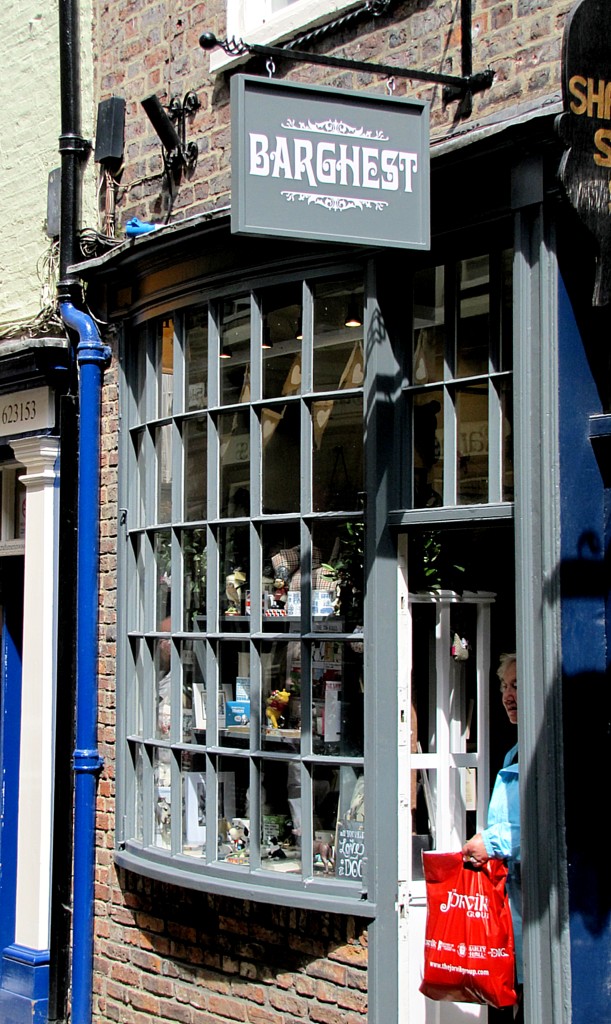 One of the shops in the Shambles is Barghest. It's full of dog-related merchandise. A Barghest is a monstrous, ghostly black dog in the folktales of Yorkshire.