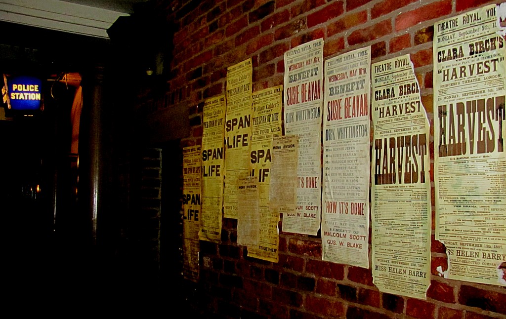 One of the cool things about this street display is that they put up handbills. Victorian streets wee plastered with these kinds of ads and notices. 