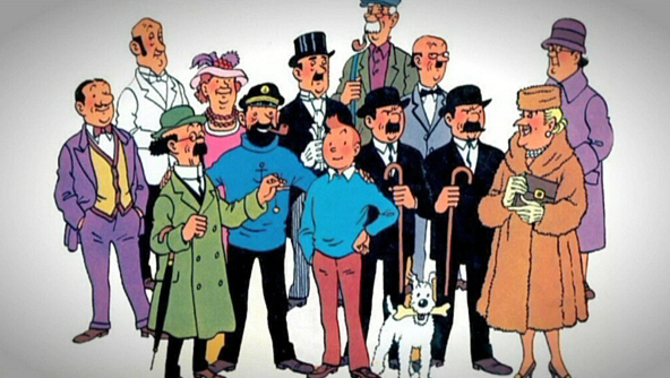 Els personatges de les aventures de Tintín, d'Hergé