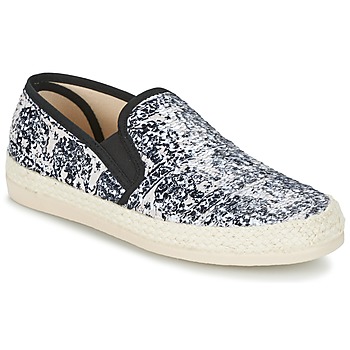 Chaussures Femme Espadrilles Spiral VIRGINIA Noir / Blanc