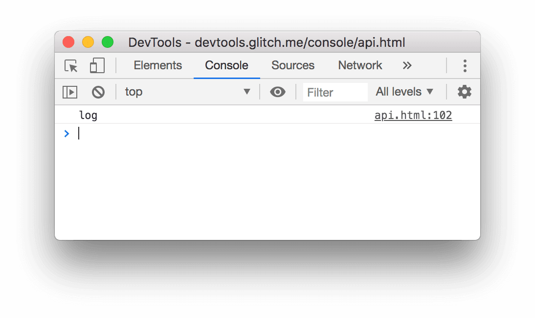 ผลลัพธ์ของตัวอย่าง console.log() ข้างต้น