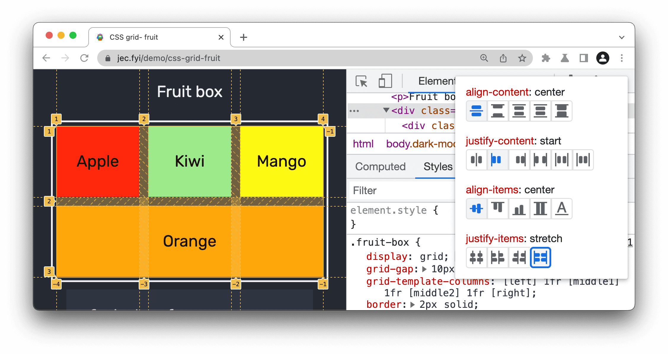 جارٍ ضبط خصائص CSS.