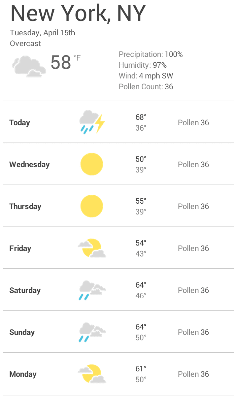 Capture d&#39;écran de
    Application météo en largeur mobile