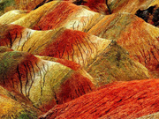 Scenery at Zhangye Danxia Landform Geological Park in Gansu