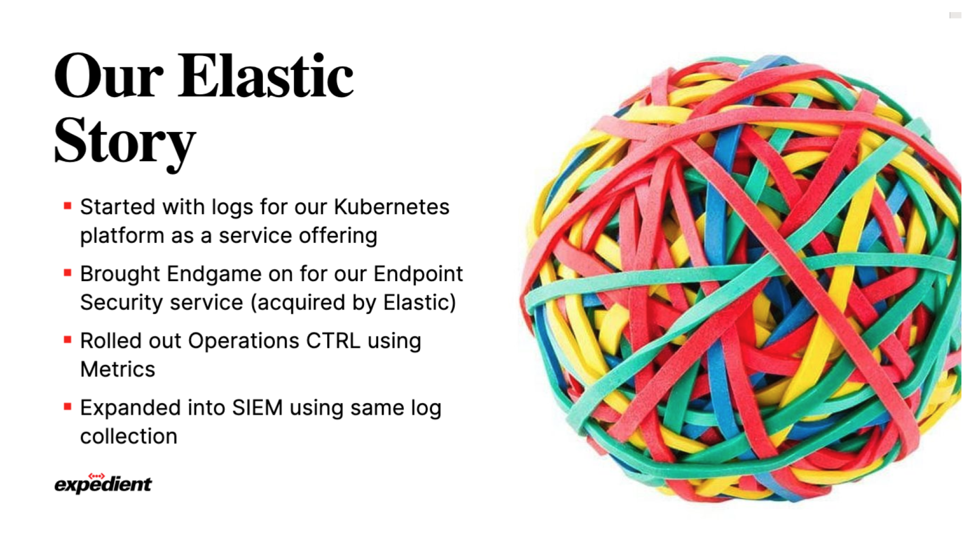 our elastic story