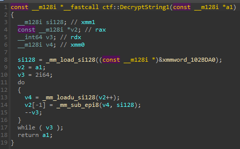 String decryption algorithm example 2/3