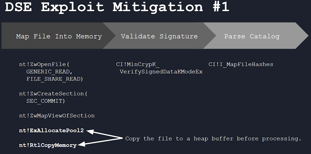 Fixing catalog processing by copying the catalog to the heap