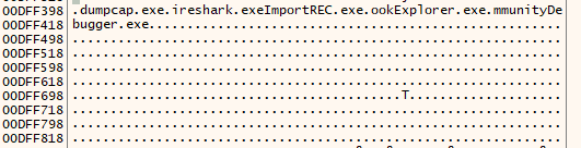 Process names with missing first byte