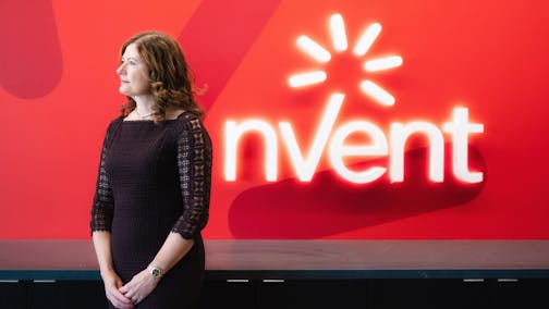 nVent Electric CEO Beth Wozniak. ] GLEN STUBBE &#xef; glen.stubbe@startribune.com Friday, April 20, 2018 Pentair spins off its electrical business into a new publicly held firm called nVent Electric PLC. Interview with new CEO Beth Wozniak w/b 4/20/18 at new nVent headquarters in St. Louis Park, just down the street from Pentair's U.S. headquarters. . nVent Electric CEO Beth Wozniak does first interview as head of the new Pentair spinoff. Interview w/b in newly constructed headquarters in St. Lo