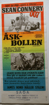 ÅSKBALLEN POSTER 1966  EWES O.B TRYCK  STOCKHOLM 1966