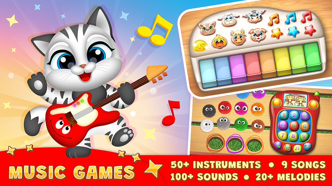 123 Kids Fun Music Games World - Music Games, Piano, Kids Songs