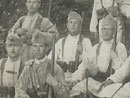 Troops outfitted in their fatigue uniforms which were only worn in the rear.