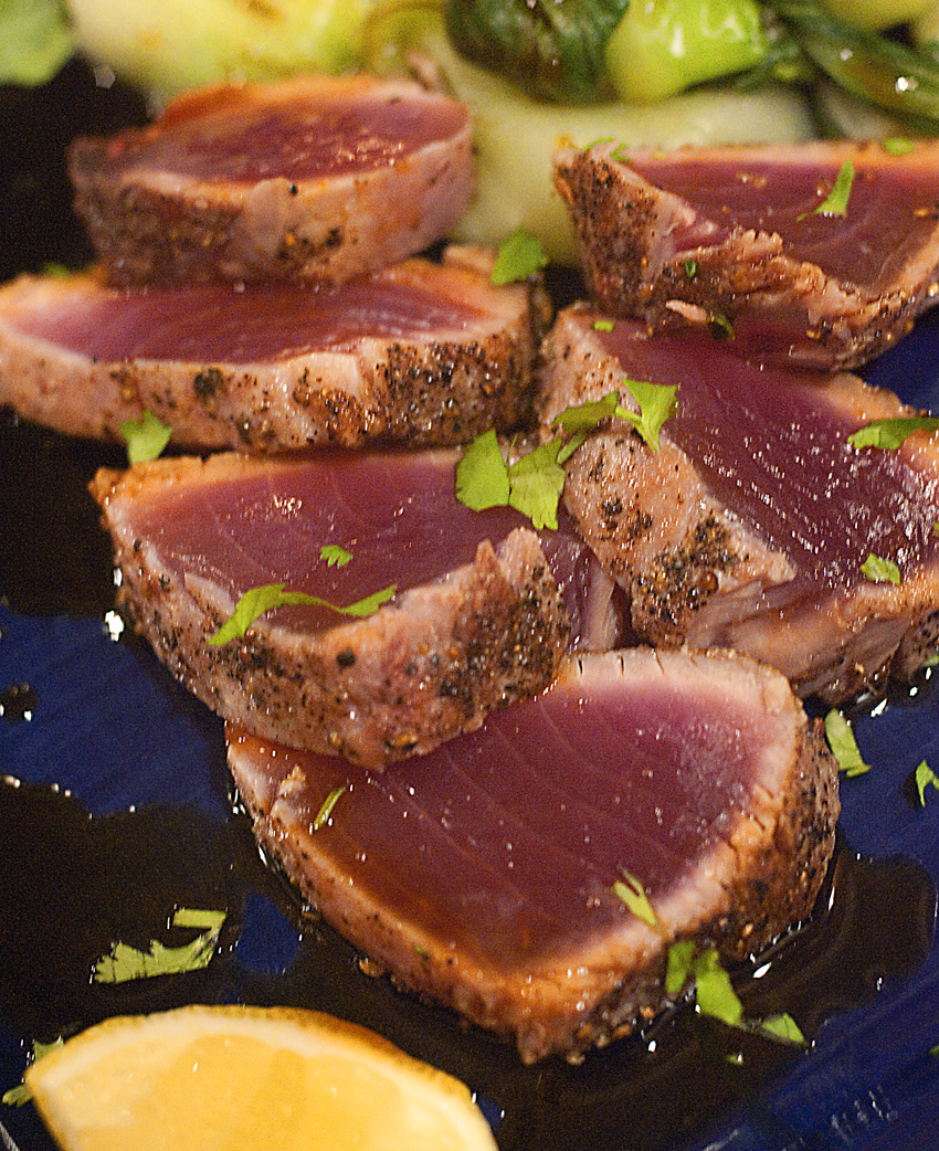 tuna-pan seared