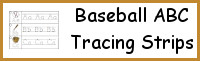 Baseball ABC Tracing Strips