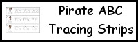 Pirate ABC Tracing Strip Printable