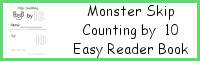 Monster Skip Counting by 10 Easy Reader Book