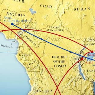 5W Samples - Africa Clinton Trips