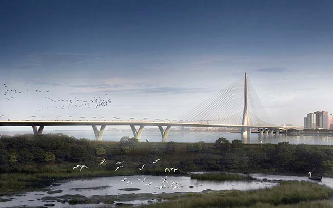 Zaha Hadid Architects' Danjiang Bridge construction begin