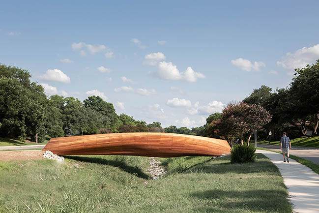 Drift: A timber-and-steel pedestrian bridge by Volkan Alkanoglu