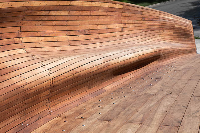 Drift: A timber-and-steel pedestrian bridge by Volkan Alkanoglu