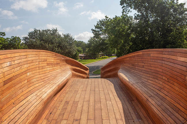 Drift: A timber-and-steel pedestrian bridge by Volkan Alkanoglu