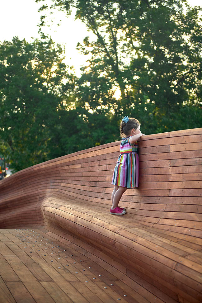 Drift: A timber-and-steel pedestrian bridge by Volkan Alkanoglu