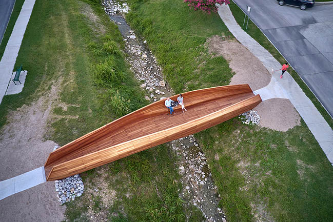 Drift: A timber-and-steel pedestrian bridge by Volkan Alkanoglu