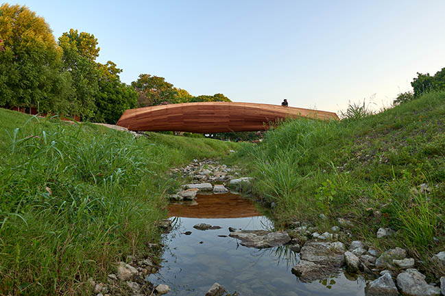 Drift: A timber-and-steel pedestrian bridge by Volkan Alkanoglu