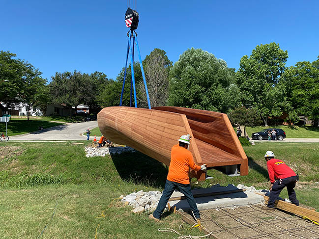 Drift: A timber-and-steel pedestrian bridge by Volkan Alkanoglu