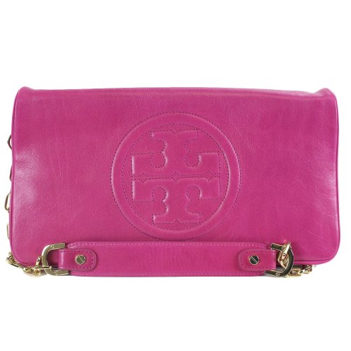 Tory Burch Bombe Reva Clutch Bag Magenta