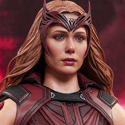 Espectacular Figura Edición Limitada de Visión basada en la serie de Disney + WandaVision interpretado por Elizabeth Olsen, figura con luz creada por la firma Hot Toys basándose en los bocetos originales de Marvel para la serie