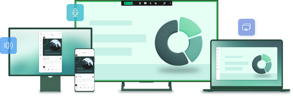 Uma forma poderosa e mais simples de espelhar a tela do Android, dispositivos iOS e computador também controlam dispositivos móveis.