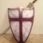 painted wood shield