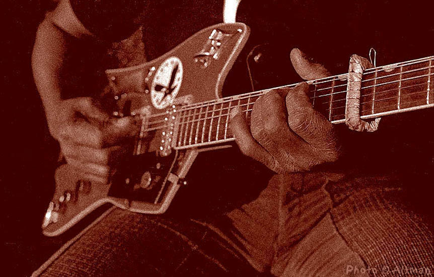 Photo - Bo Diddley with guitar