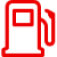 Icon gasoline pump red