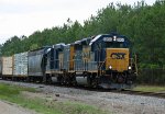 CSX 6904 leads train F738