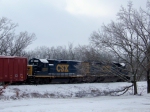 CSX 6921 and CSX 2222 on the former L&N Memphis Line in the snow 1/28/09