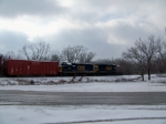 CSX 6921 pulls forward down the old L&N Memphis Line in snow 1/28/2009