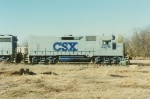 Blue and grey CSX