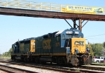 CSX 2276 poses under the walkway at the yard tower