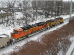 UP 8557and BNSF 9270