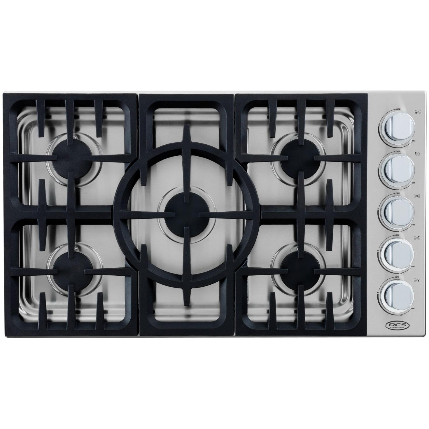 DCS 36-Inch 5-Burner Natural Gas Drop-In Cooktop By Fisher Paykel - CDU365N