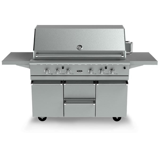 Viking VGIQ55404RE 54-Inch Ultra-Premium 500 Series Natural Gas Grill On Cart With Truesear Infrared Burner