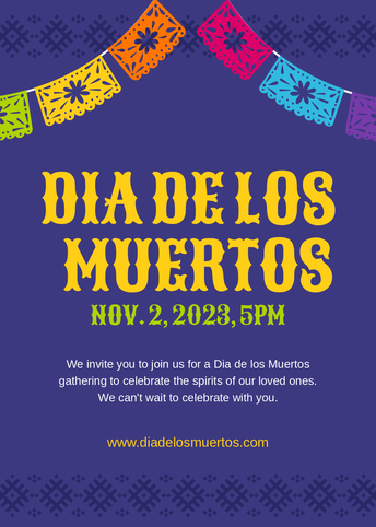 Dia de los Muertos - US Invitation