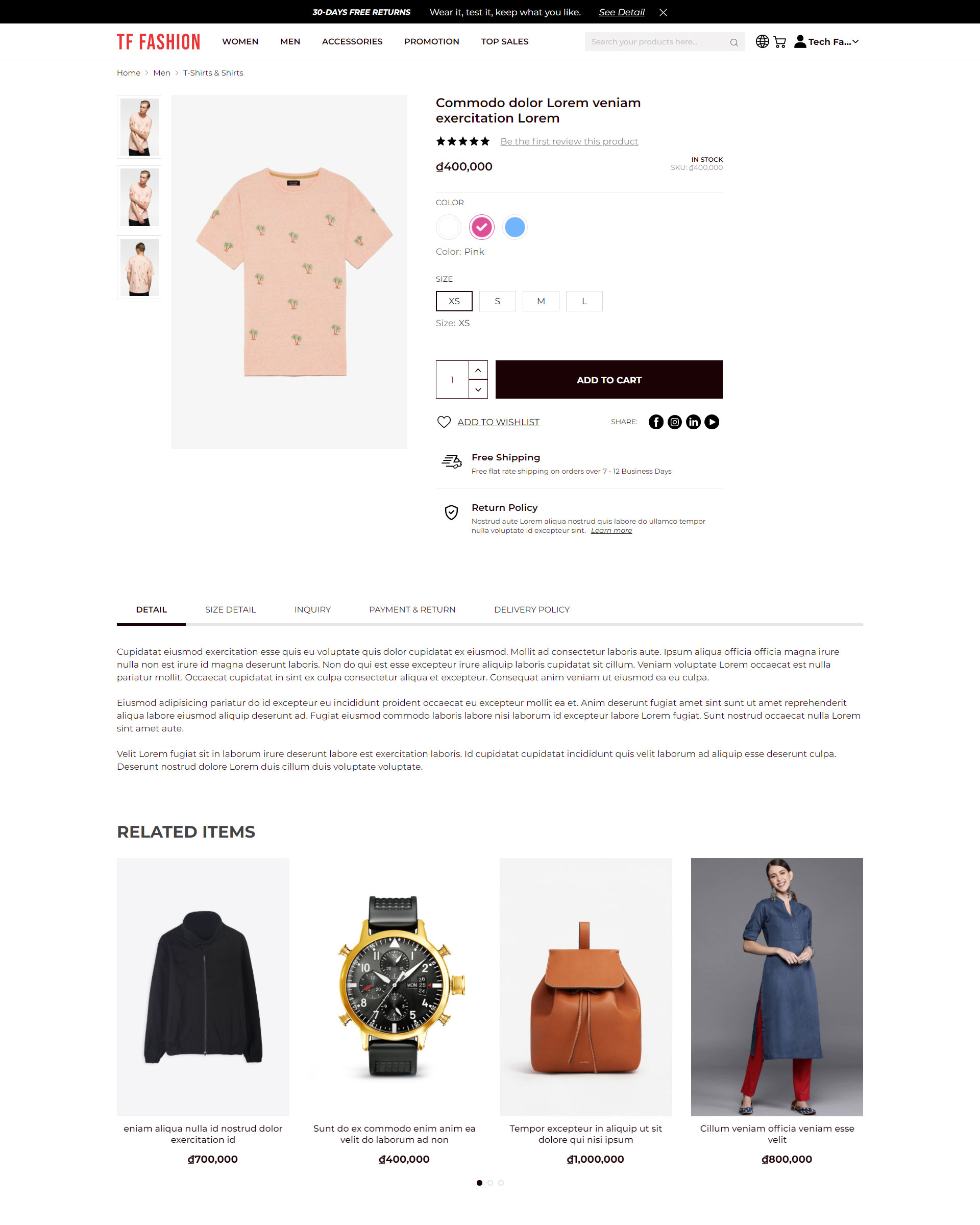TF135 Fashion (Responsive Web)