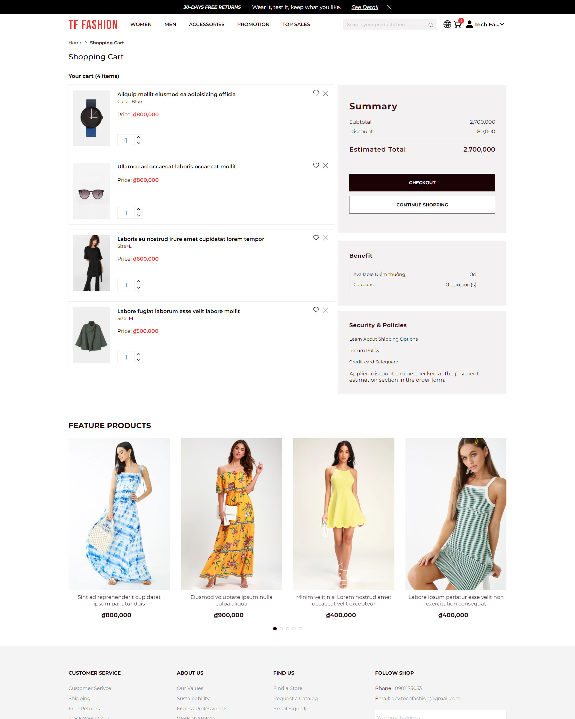 TF135 Fashion (Responsive Web)