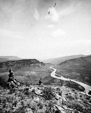 View east from Hot Springs, Middle Park, Grand County, Colorado - thumbnail