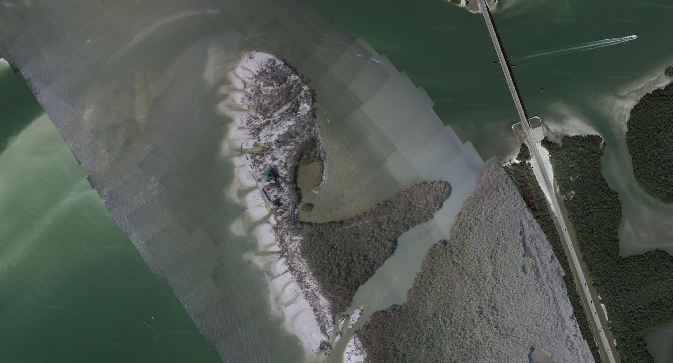 Section of Big Hickory Beach after Hurricane Ian